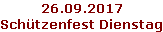 26.09.2017 Schützenfest Dienstag