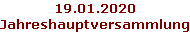 19.01.2020 Jahreshauptversammlung