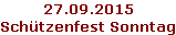 27.09.2015 Schützenfest Sonntag