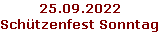 25.09.2022 Schützenfest Sonntag