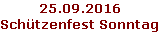 25.09.2016 Schützenfest Sonntag