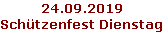 24.09.2019 Schützenfest Dienstag